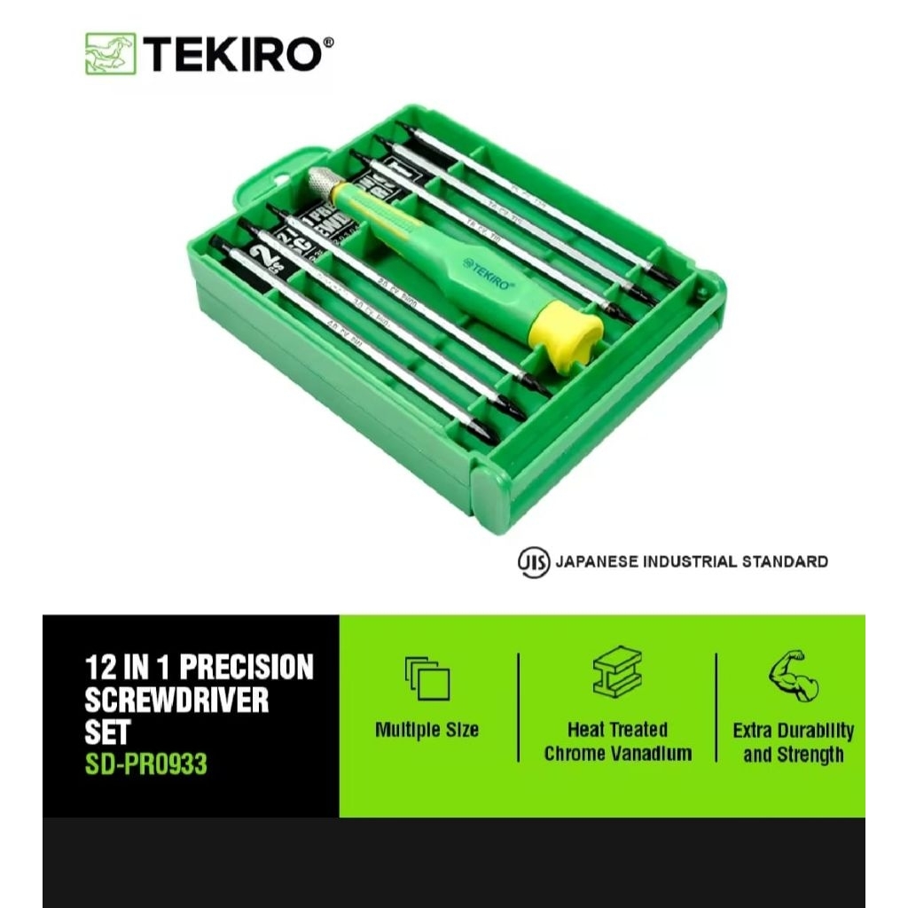 tekiro set obeng 12 in 1 /obeng set 12 in 1 tool alat perkakas