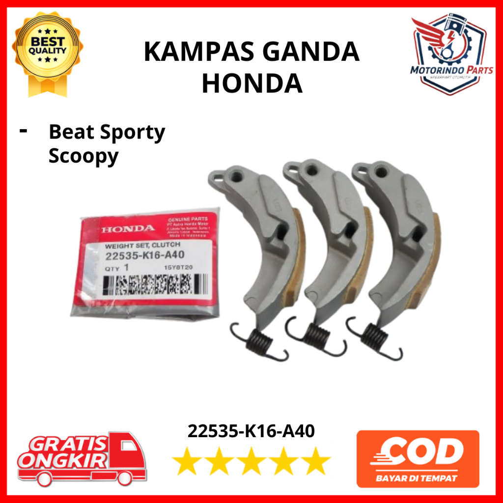 Kampas Ganda Honda Beat Sporty eSP & Scoopy eSP motor