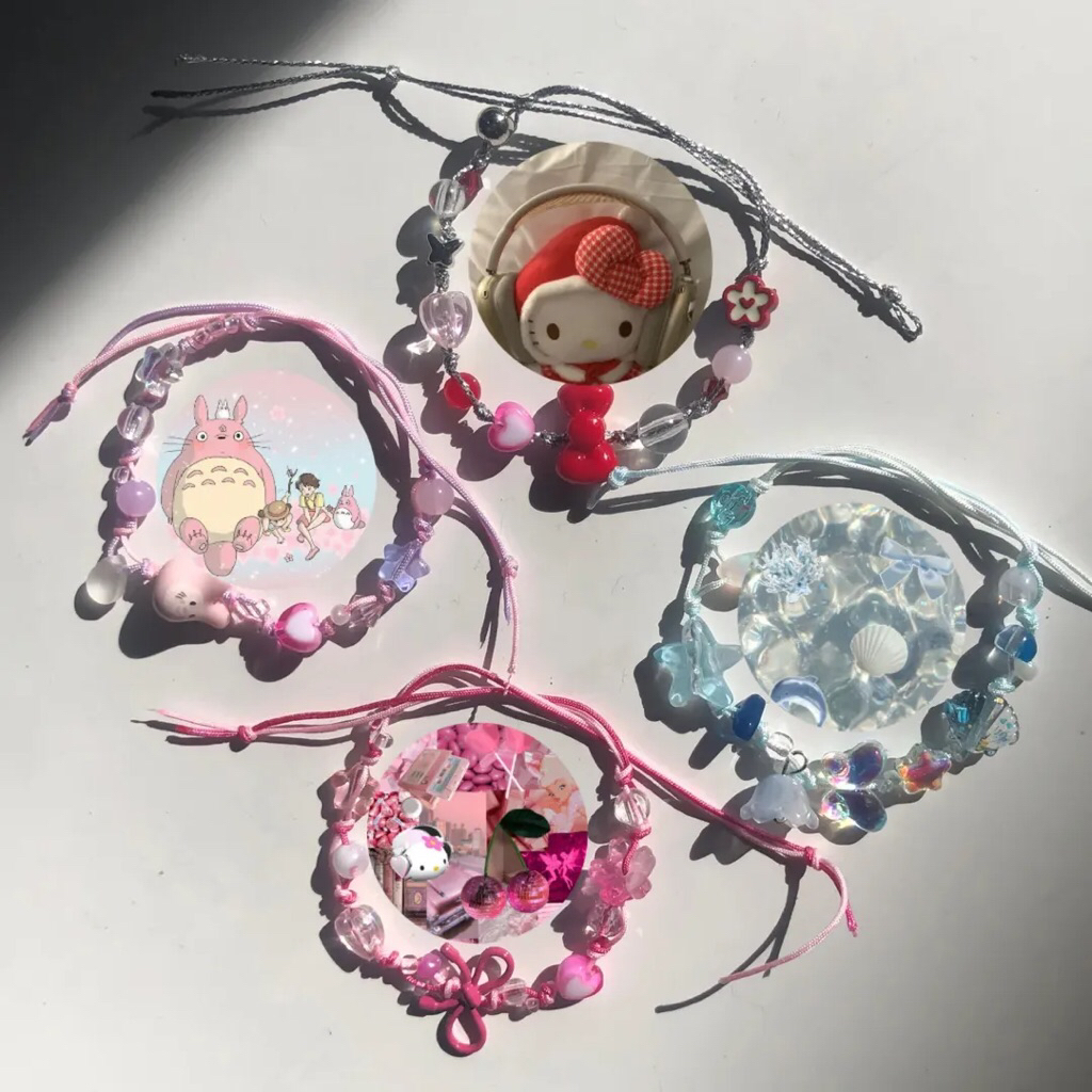 Gelang Serut Aesthetic Gelang Serut Couple Gelang Serut Murah Gelang Serut Pink Gelang Serut Tema La