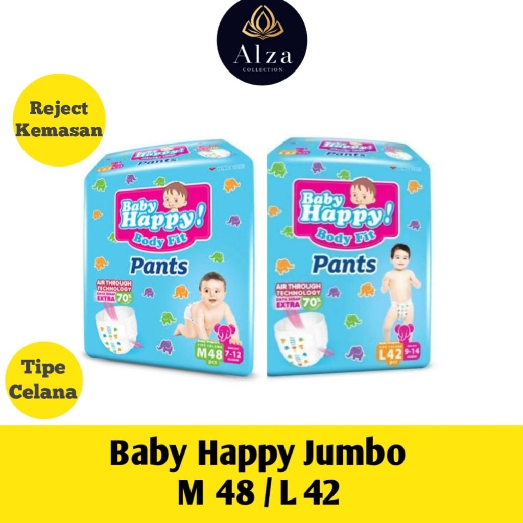Baby Happy Jumbo M48 / L42 (Reject Kemasan)