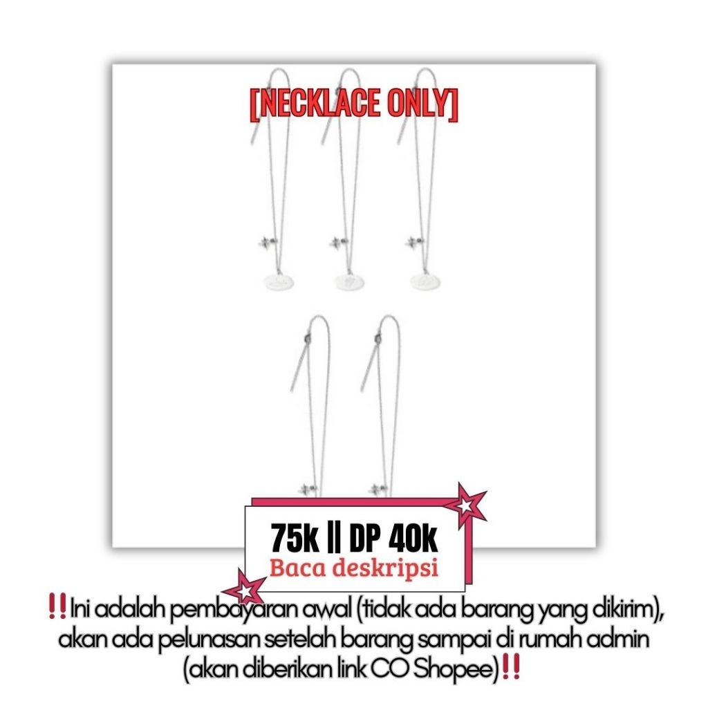 [cek deskripsi] PO Pre Order UNOFFICIAL TOMORROW X TOGETHER TXT ACT : PROMISE EP.2 JAPAN NECKLACE Ka