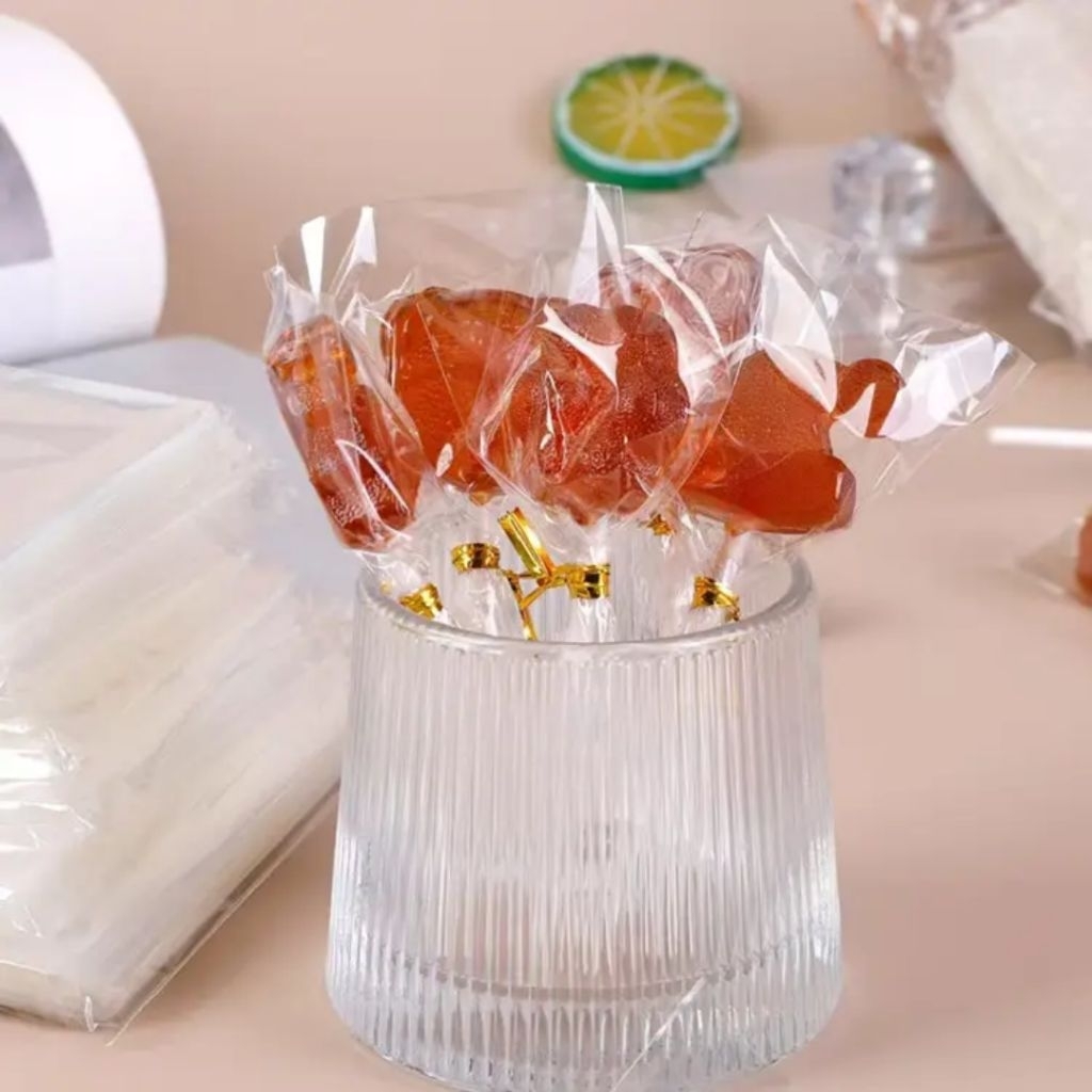 50pcs Plastik Permen Coklat | Plastik Lolipop Kemasan