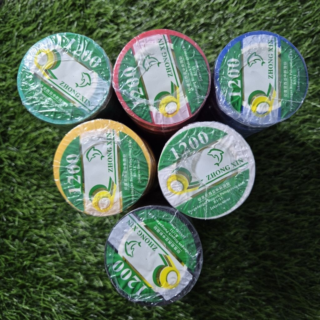 1 Rol Isolasi kabel/solasi kabel listrik warna putih/hijau/kuning/biru/merah