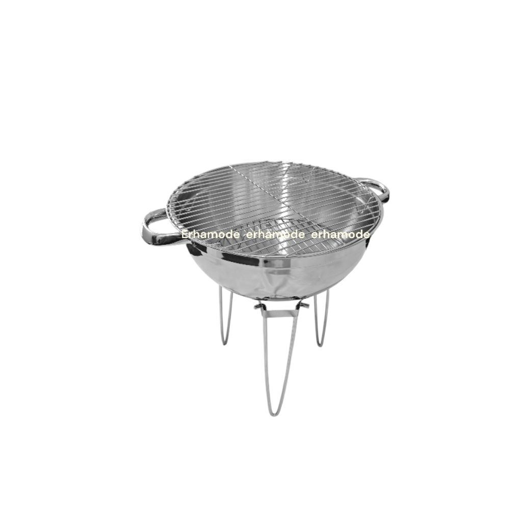 Alat Pemanggang Grill Arang Bbq Panggangan Arang Stainless Steel Tebal 30cm