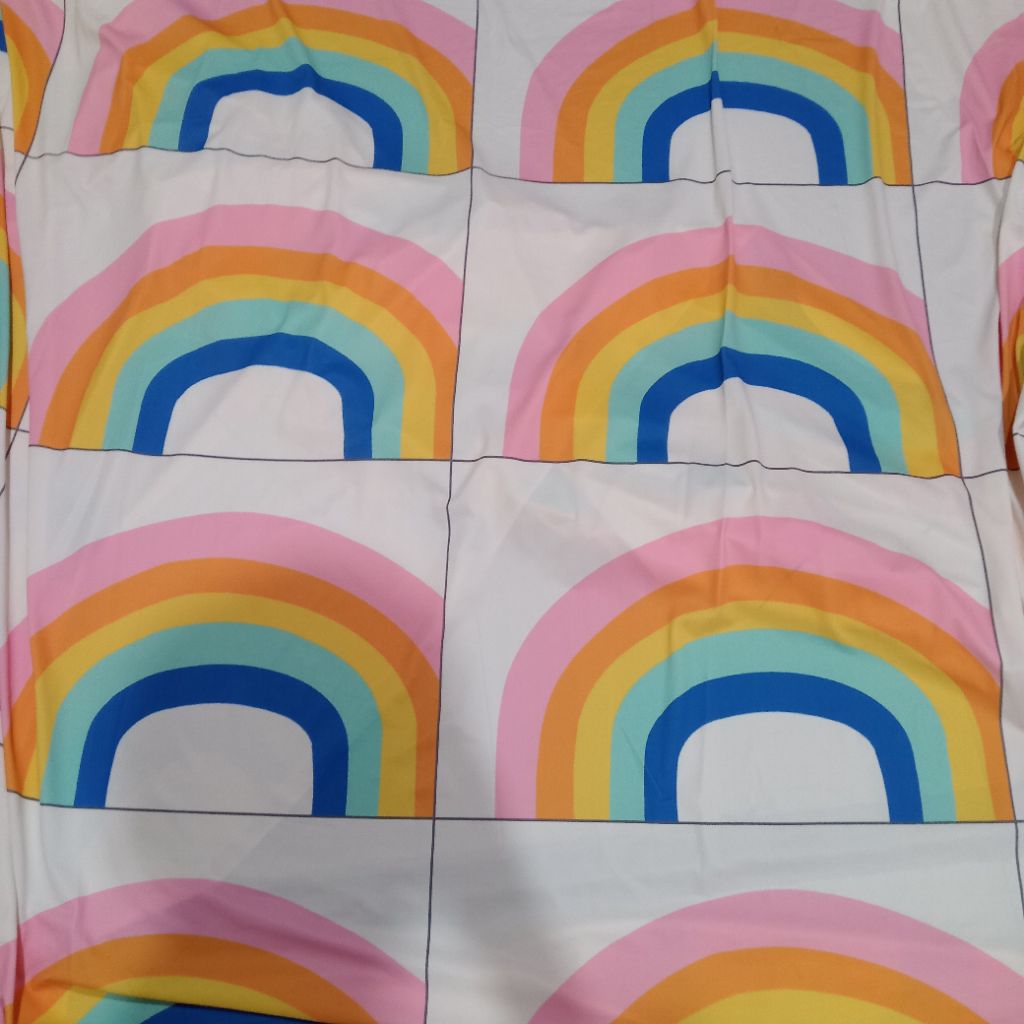 KAIN LYCRA SPANDEK MOTIF PELANGI PREMIUM HARGA/0,5M