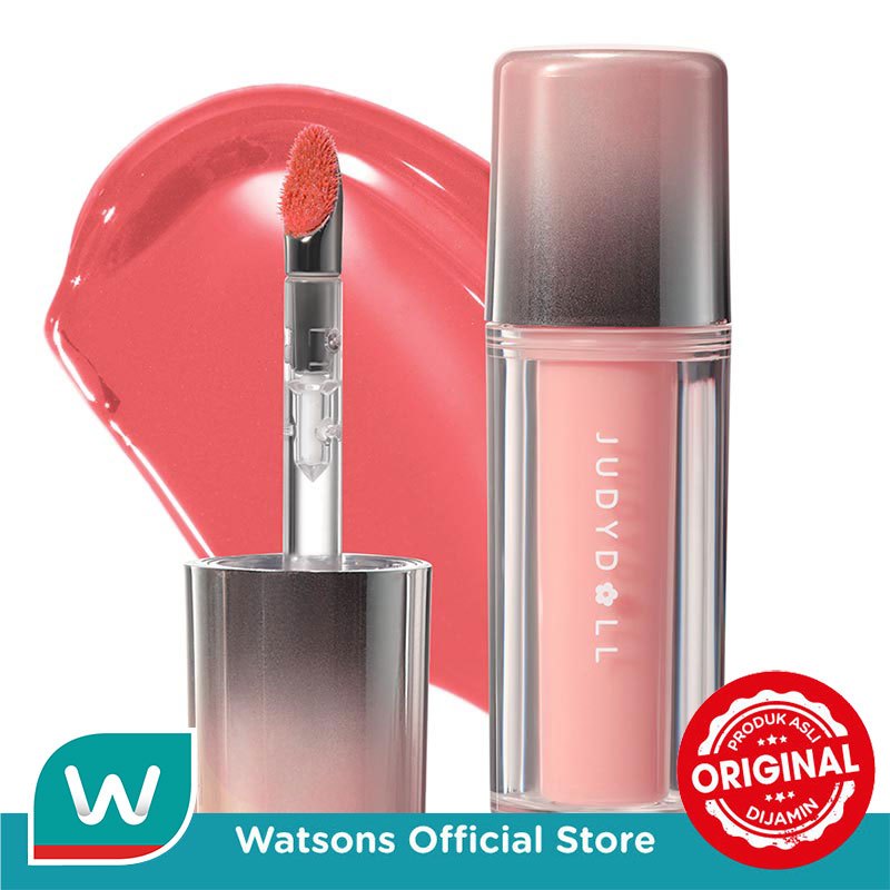 (BARU) Judydoll Liptint Gloss Besi 02 Juicy Strawberry 2.4 g (Liptint dengan Dual Aplikator Besi dan