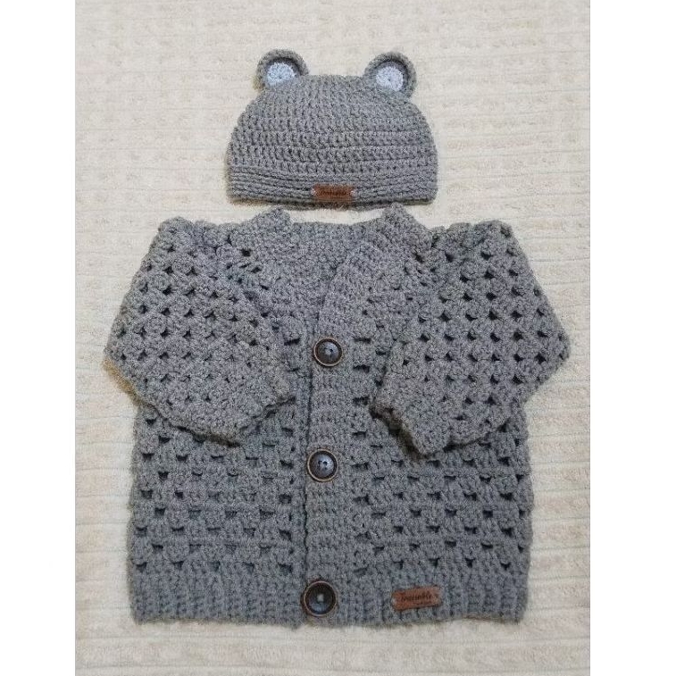 HAMPERS CARDIGAN TOPI RAJUT BAYI ANAK CROCHET GRANNY HANDMADE