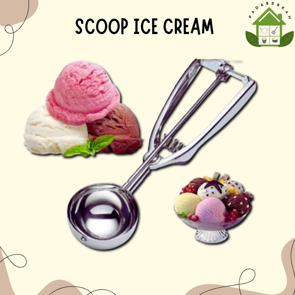 Scoop Skop Es Krim Sendok Es Krim Es Cream Stainlees Steel / Sendok Takar Es Krim Sendok Ice