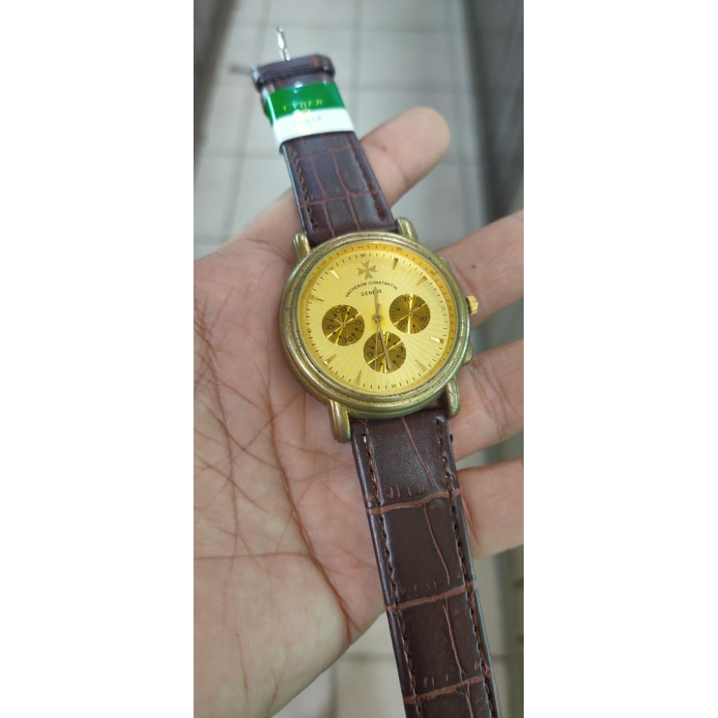 jam tangan pria quartz gold klasik anti air anti karat vintage vacheron