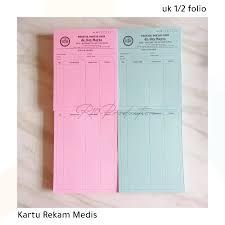 Kartu rekam medik / kartu rekam medis klinik A5 BC 160Gsm