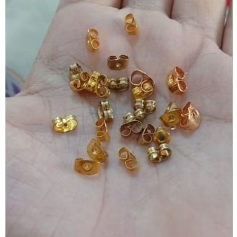 Mur Sumbat Anting  Bahan Lapis Emas 24 Karat