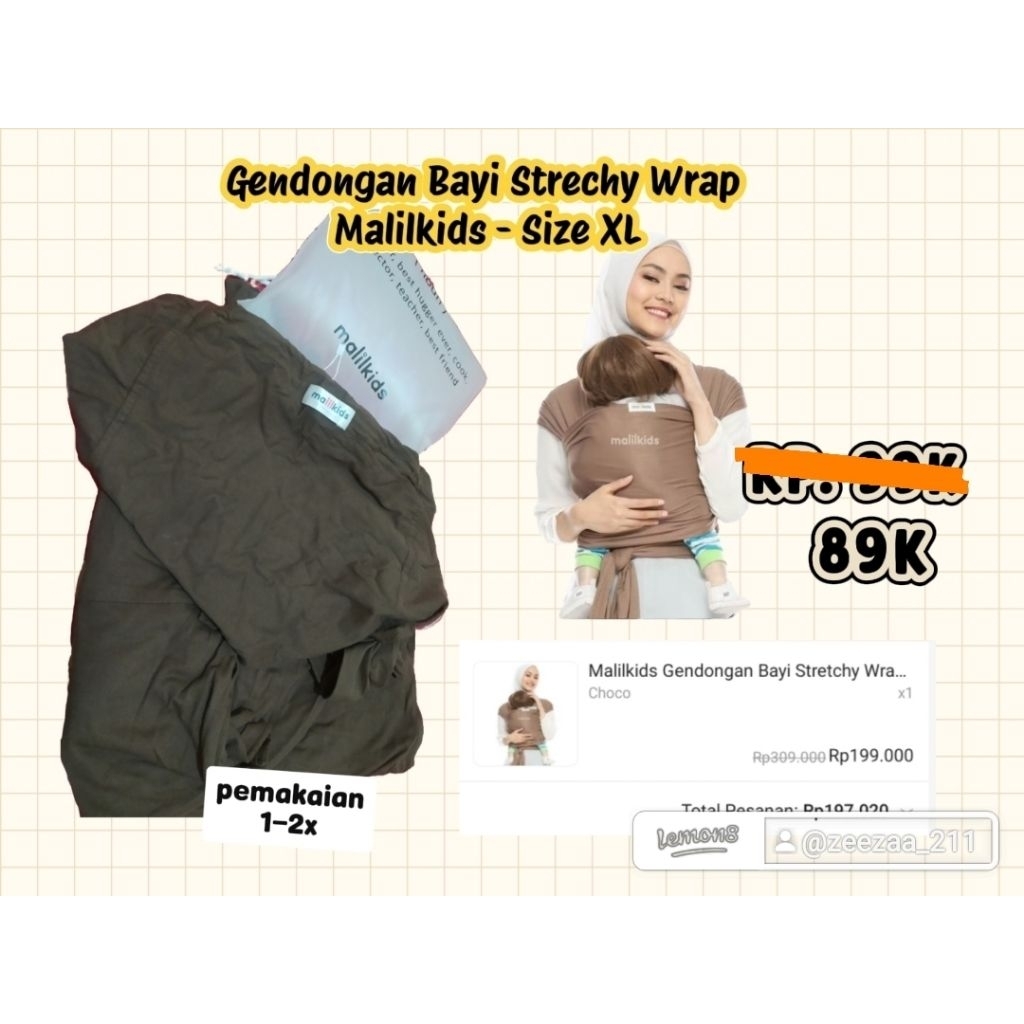 preloved gendongan bayi malilkids