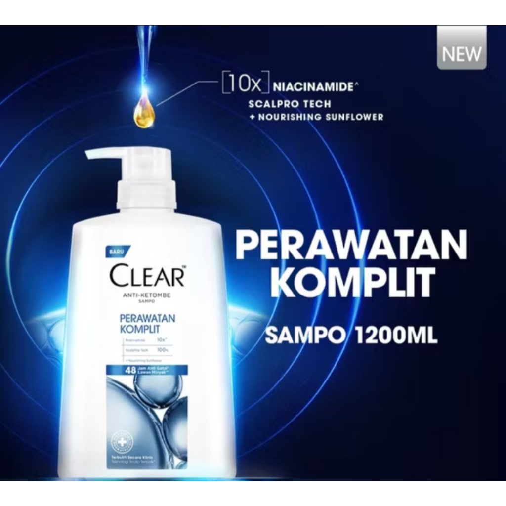 Clear Shampoo Anti Ketombe (1200 ml).