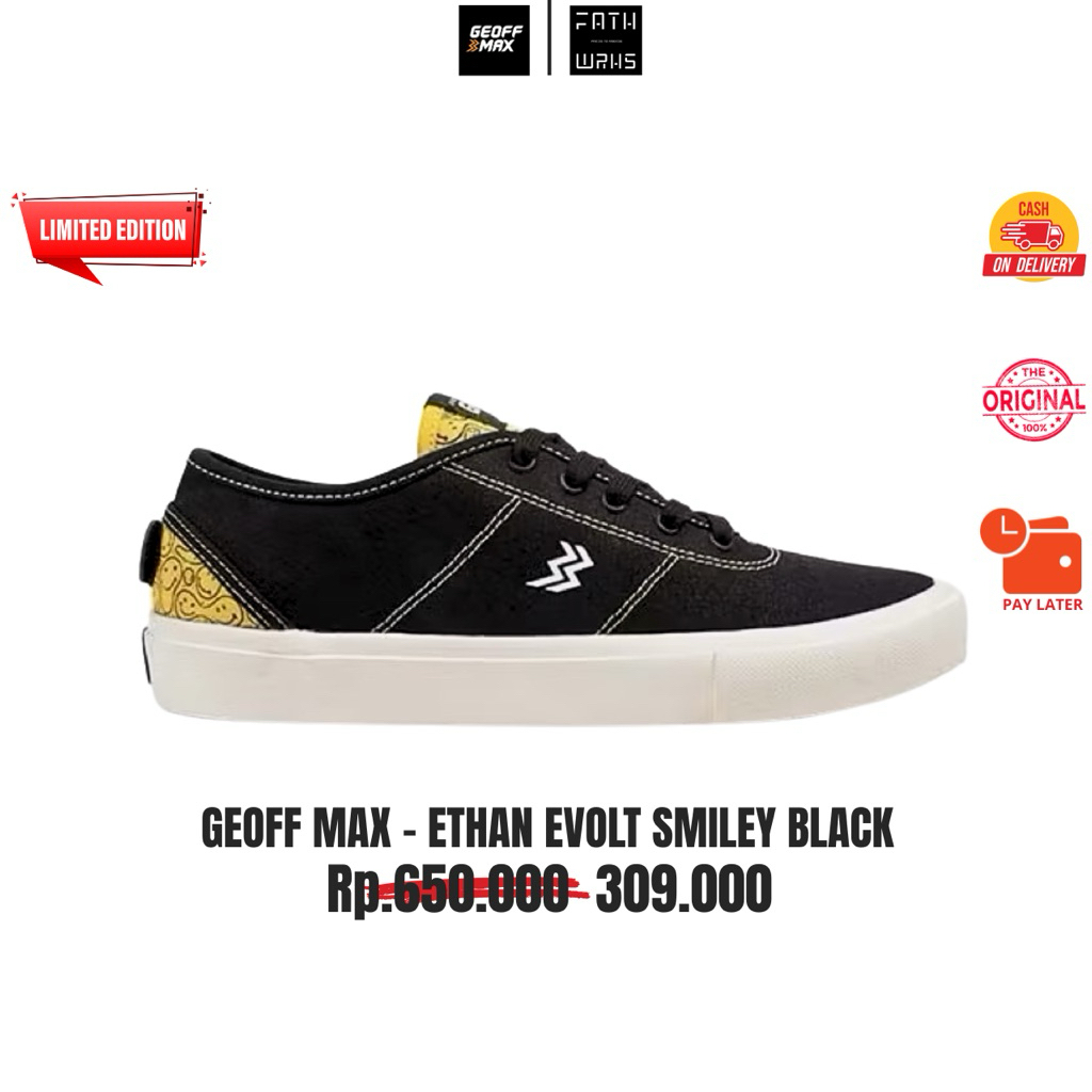Sepatu Geoff Max Original - Ethan Evolt Smiley Limited Edition | Sepatu Pria | Sepatu Unisex