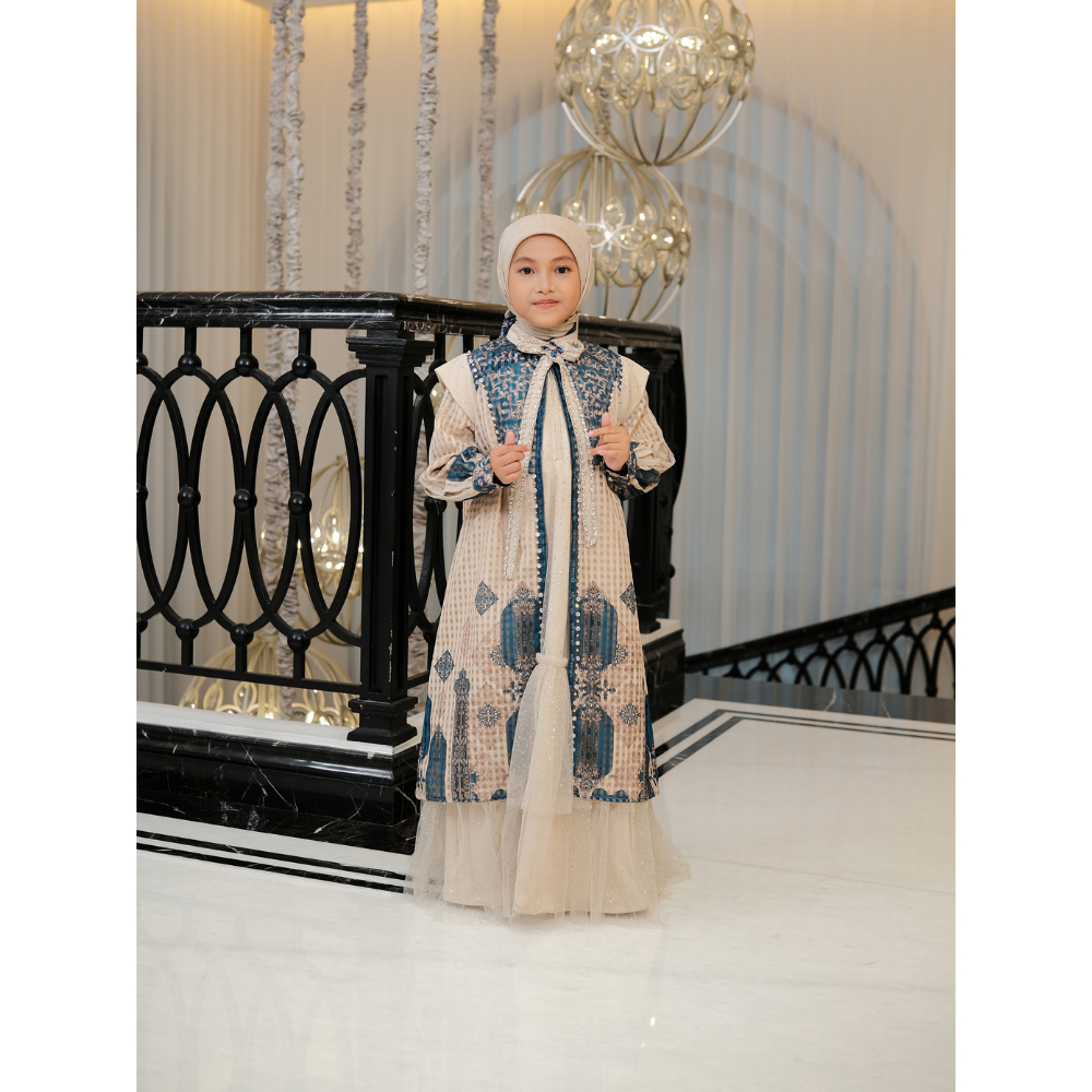 Alcavella - Zyphara Kids Dress | Baju Gamis Anak Perempuan Syari Elegan