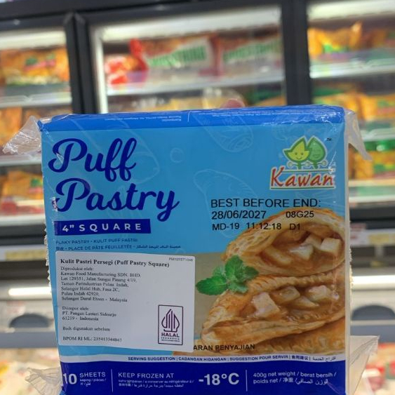 Kawan Puff Pastry Square 10 Pcs Renyah Instan