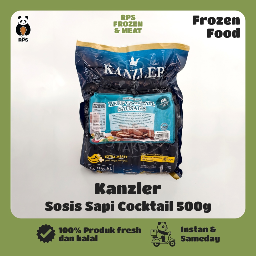Kanzler beef cocktail 500gr, Sosis kanzler 500gr, sosis sapi kanzler 500gr, sosis mini 500 gr, sosis