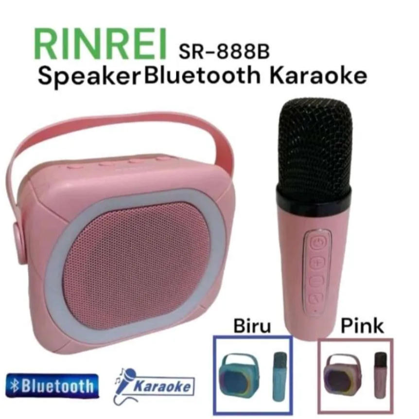 RINREI Speaker Bluetooth Karaoke Portable SR888B Mini