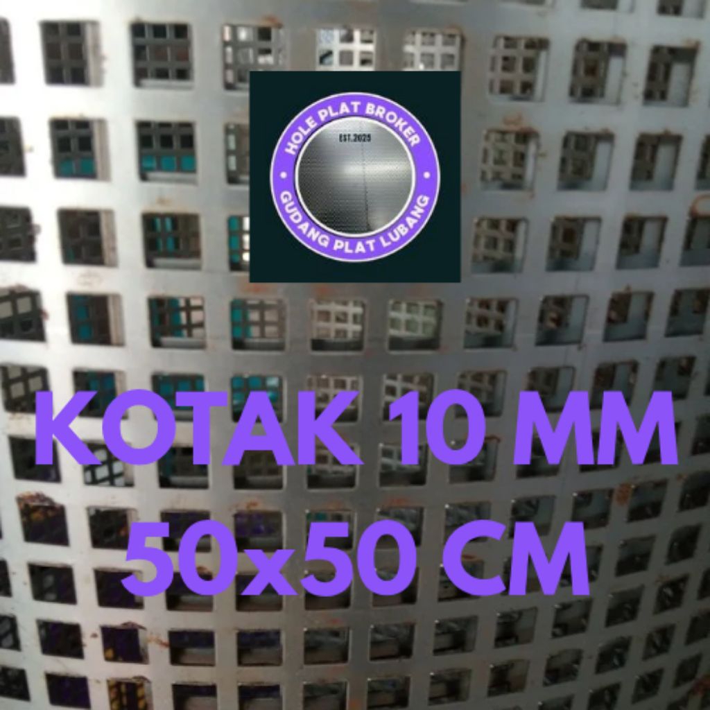 50x50cm Ram Grill Box Speaker Motif Kotak Diameter Lubang 10mm Tebal 0,8mm