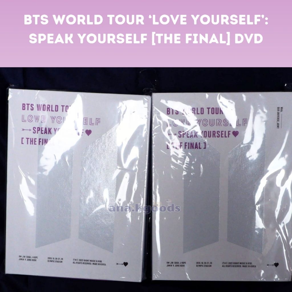 [READY AND LIMITED STOCK] BTS WORLD TOUR 'LOVE YOURSELF' SPEAK YOURSELF [THE FINAL] DVD | BTS | Albu