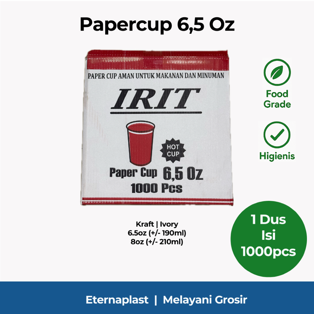 (DUS) Paper Cup | 6.5&8 Oz | Gelas Kertas | Gelas Kopi | Gelas Kertas | Paper Hot Cup | GROSIR