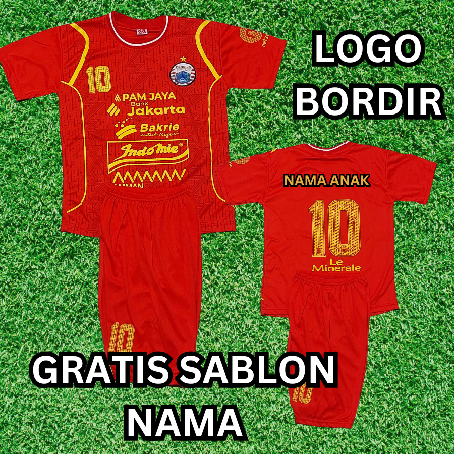 Setelan Baju Bola Anak Persija Jakarta 1-12thn