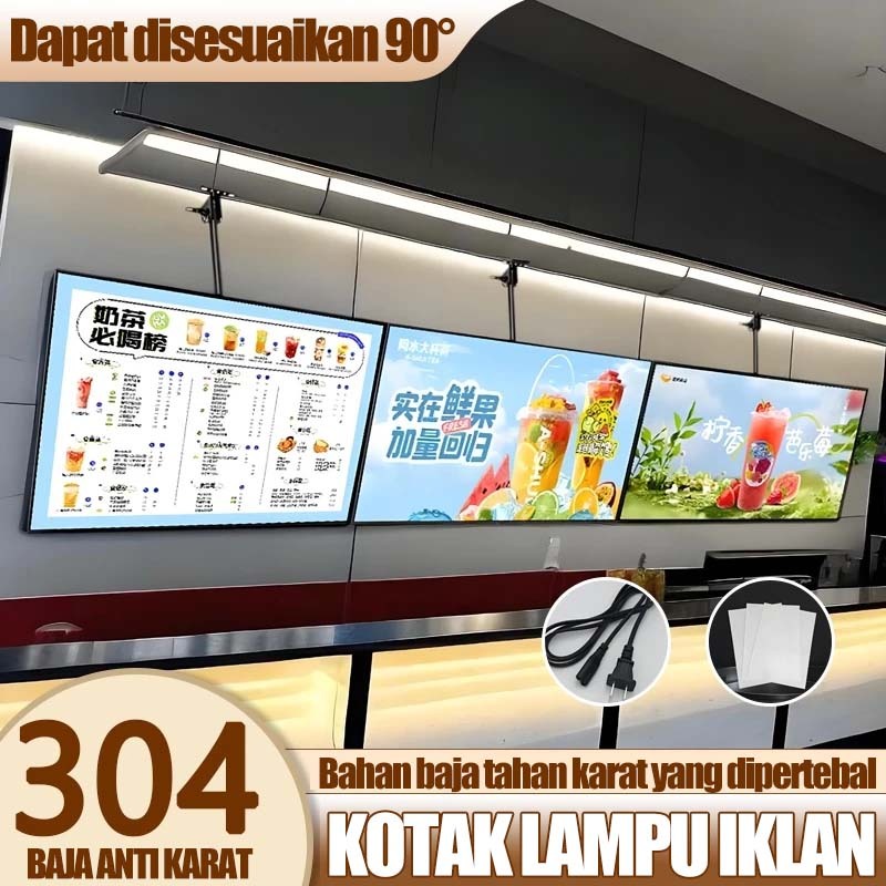 Led Menu Board Free stand,Anti Air dan Sentuhan, Awet dan Tahan Lama,Papan Digital LED,display lampu