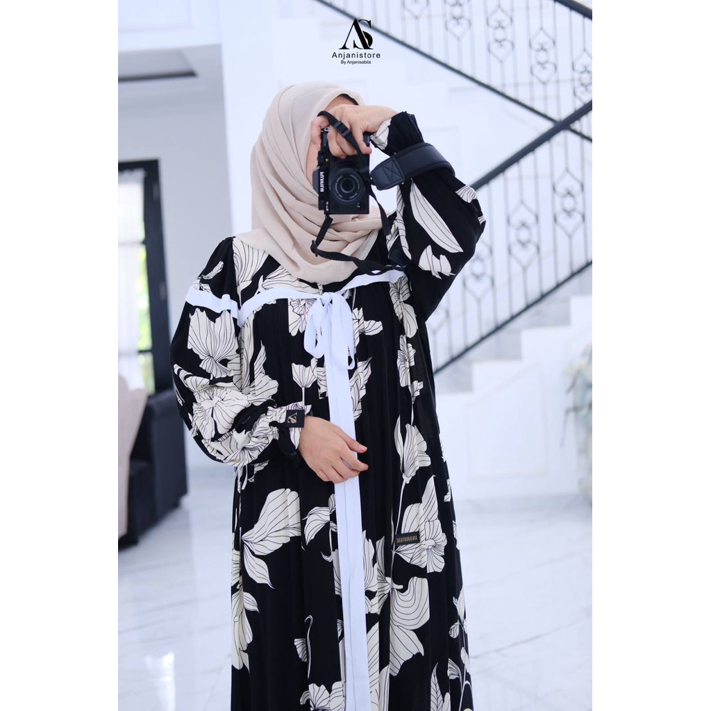 GAMIS ANJANI STORE LONCHING TERBARU  PUTIH PITA