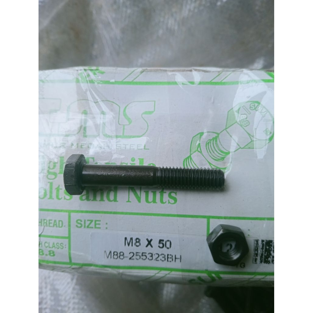 Baut mur/Mur baut baja 8.8 M8x50