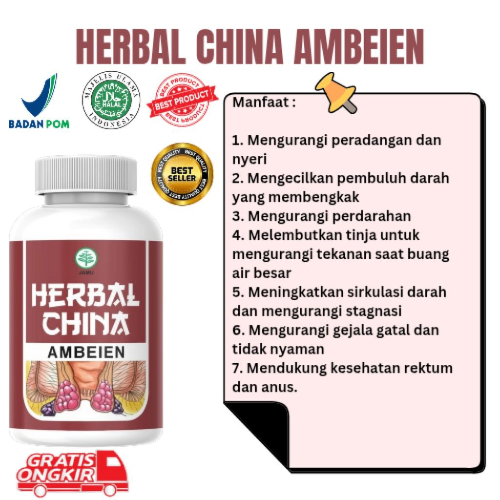 Herbal China AmbeienMembantu Mengatasi Ambeien dengan Herbal Alamai. Halal BPOM