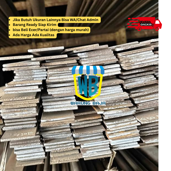 Plat Strip - plat pipih -besi strip - warung baja - plat strip semua ukuran