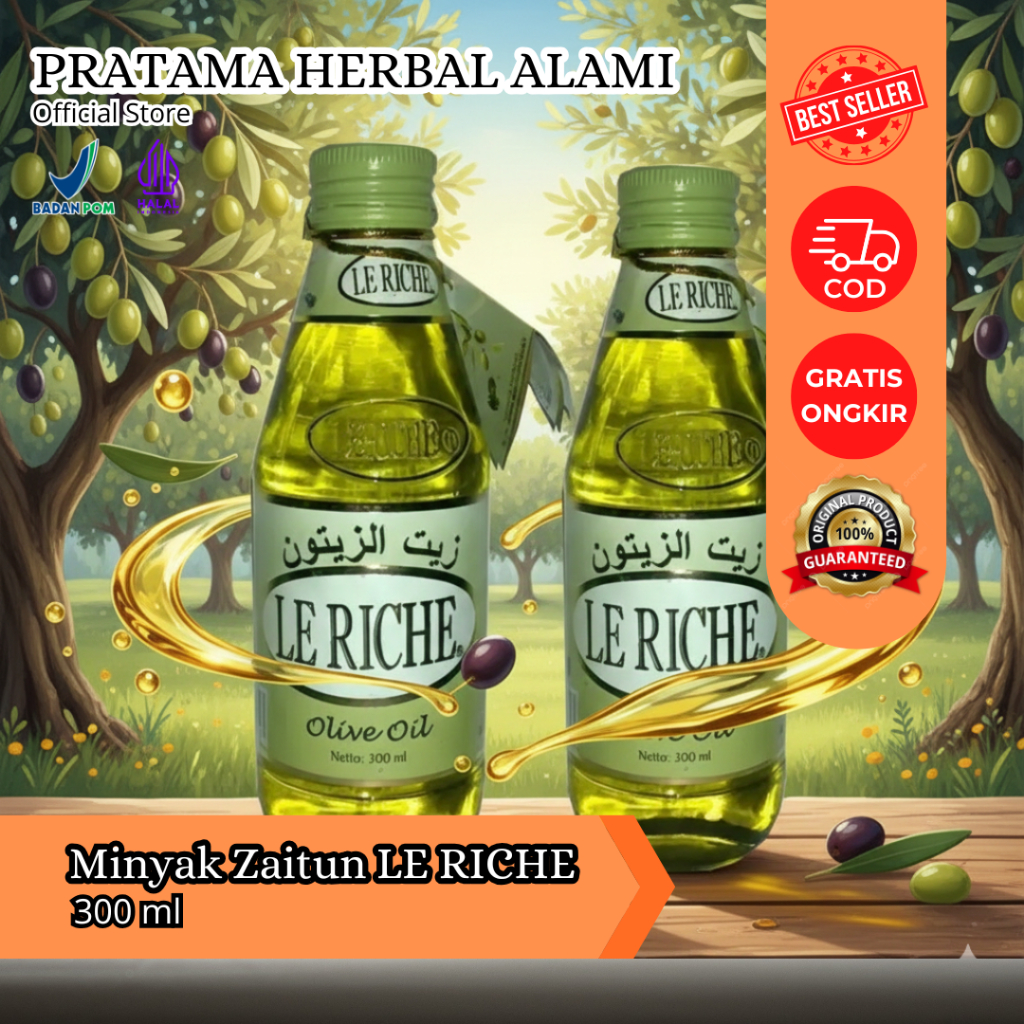 Minyak Zaitun LE RICHE Olive Oil 300ml || ASLI 100% ORIGINAL || MINYAK ZAITUN MURNI
