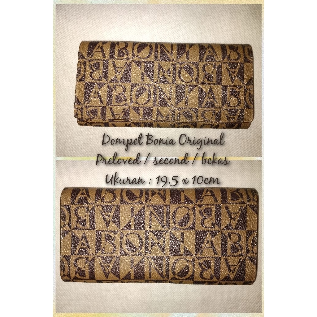 Dompet Bonia Original lipat 3 Preloved Second