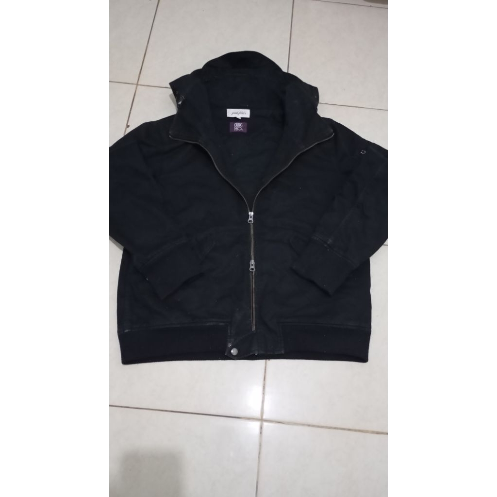 Jacket kanvas double zipper
