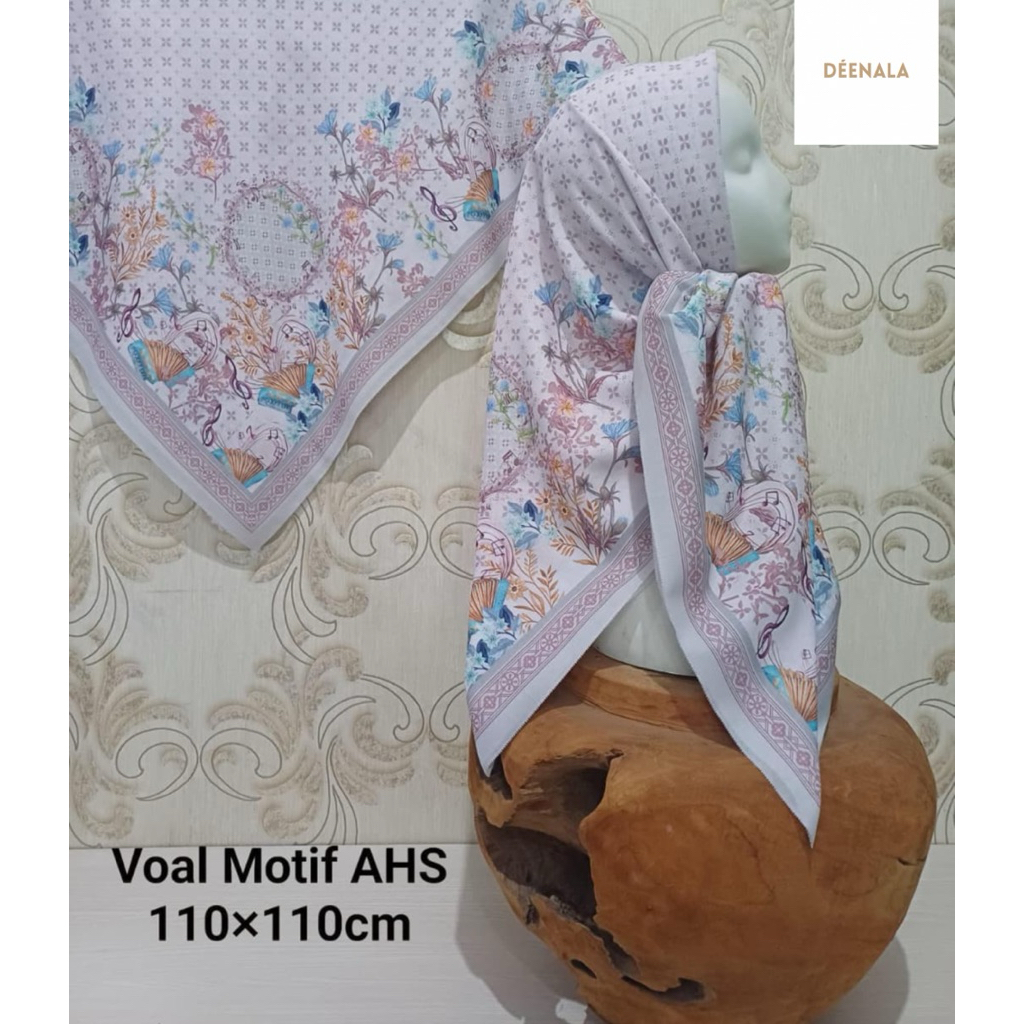 Hijab motif bunga | Hijab segi4 | Kerudung kekinian