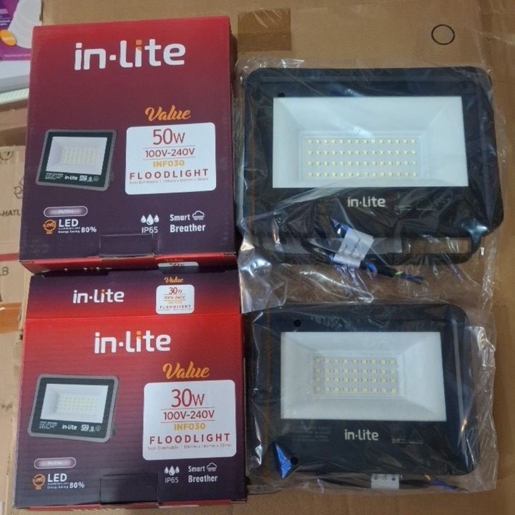 Inlite lampu sorot flood light led 30watt//50watt