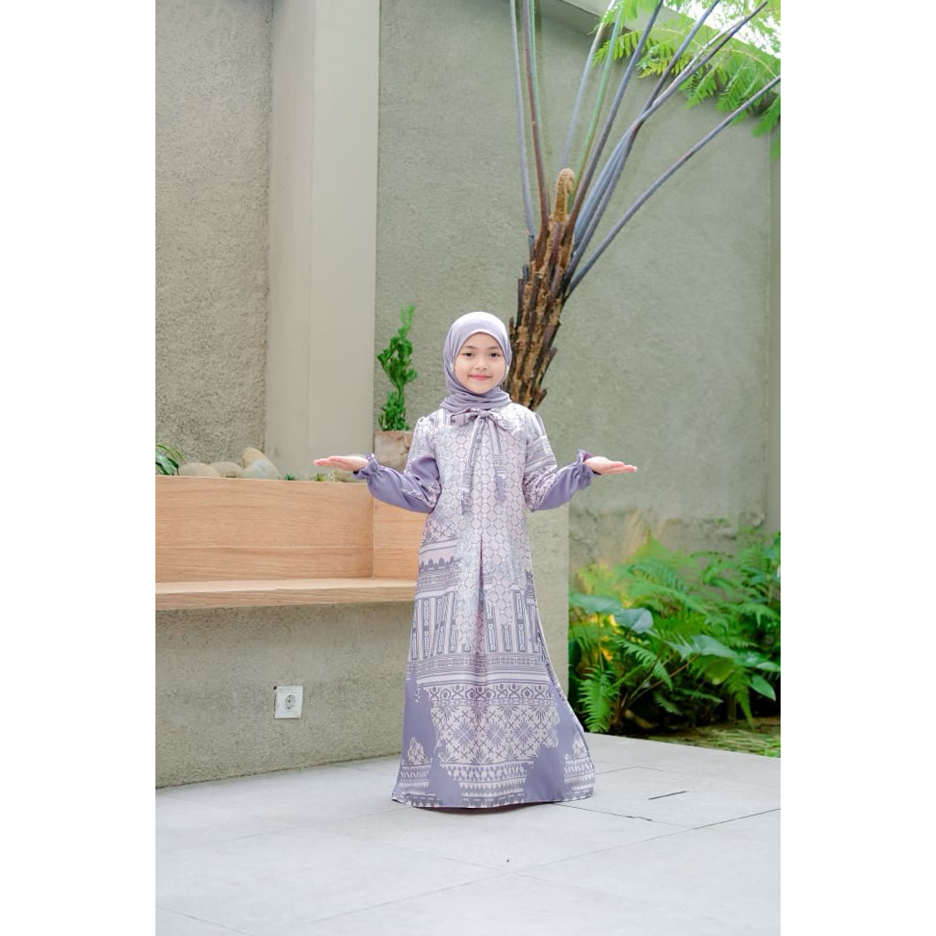 Gamis Couple Keluarga Marhaba Series Peach | Set Gamis Koko Terbaru Lebaran by Baby Malika