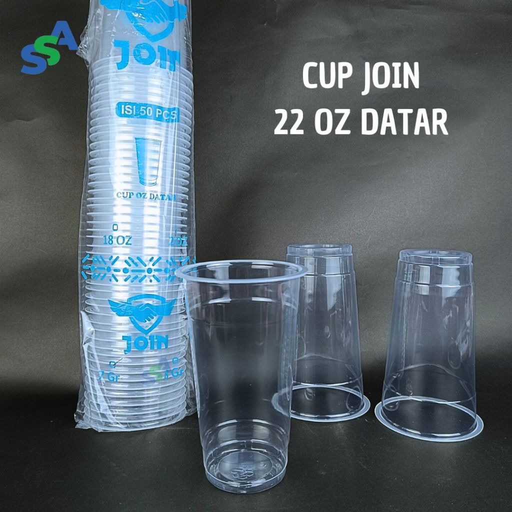 CUP JOIN 22 OZ DATAR / CUP PLASTIK DATAR 22 OZ ISI 50 PCS