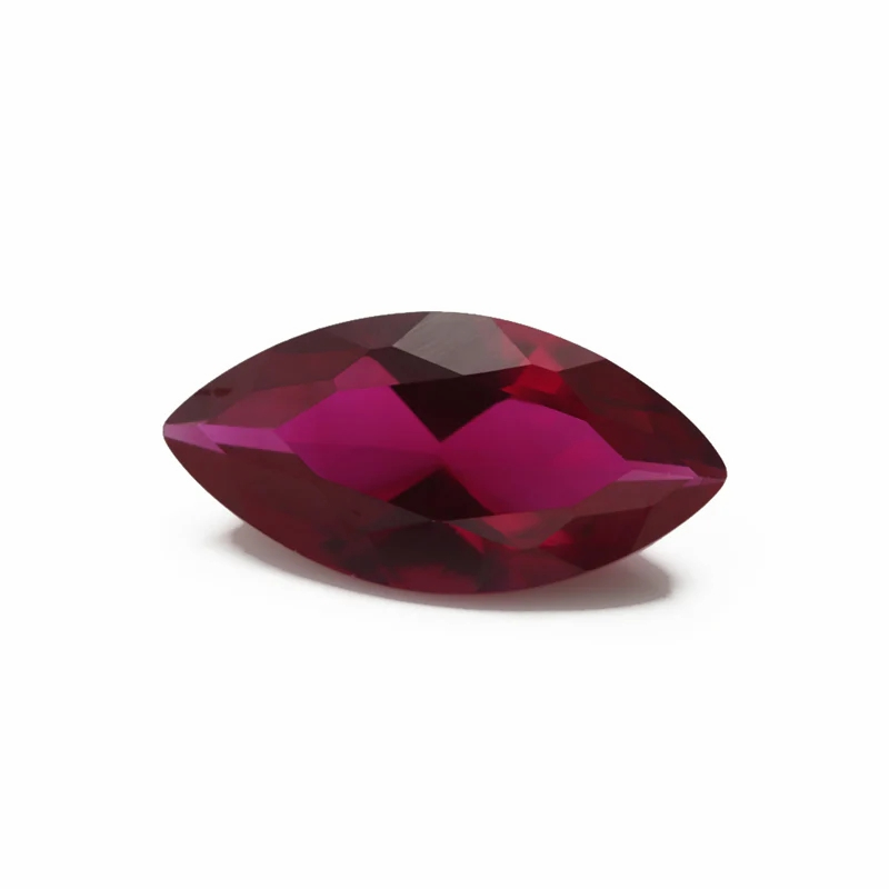 Batu Cubic Zirconia 3A (AAA) Ruby #8 - Marquise Cut | 3x6 mm