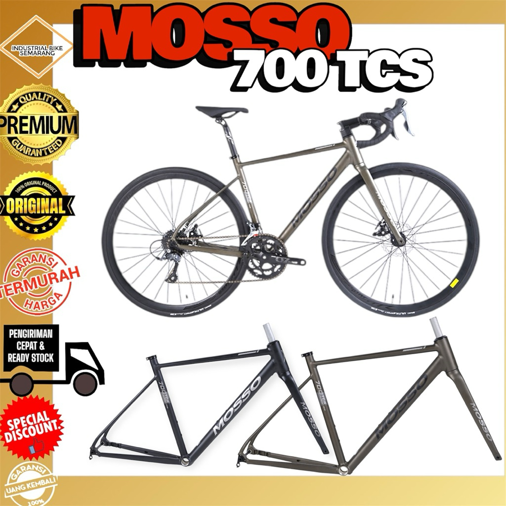 ( FRAME MOSSO 700 TCS ) Rangka Frame Roadbike Balap Mosso Road Bike Gravel Discbrake 700tcs Termurah