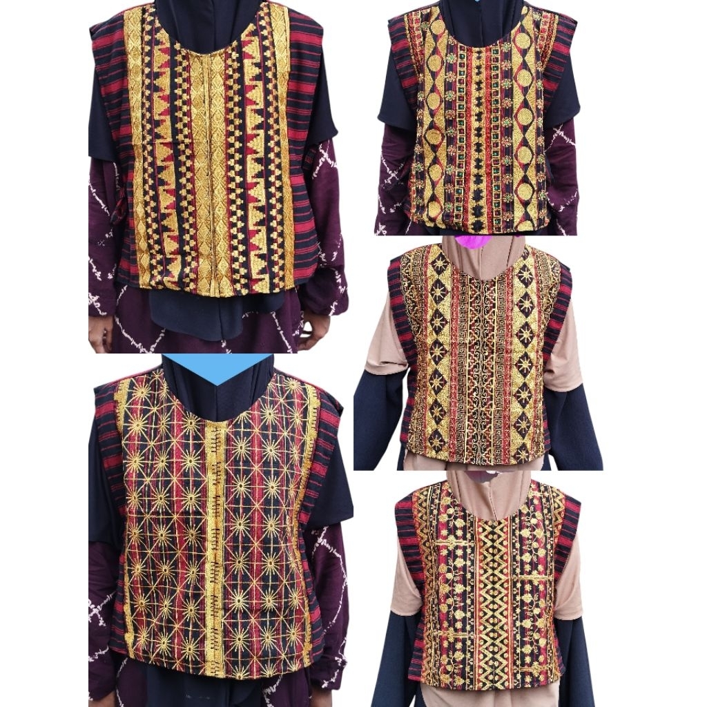 (cod) vest tapis bordir murah oleh oleh Lampung