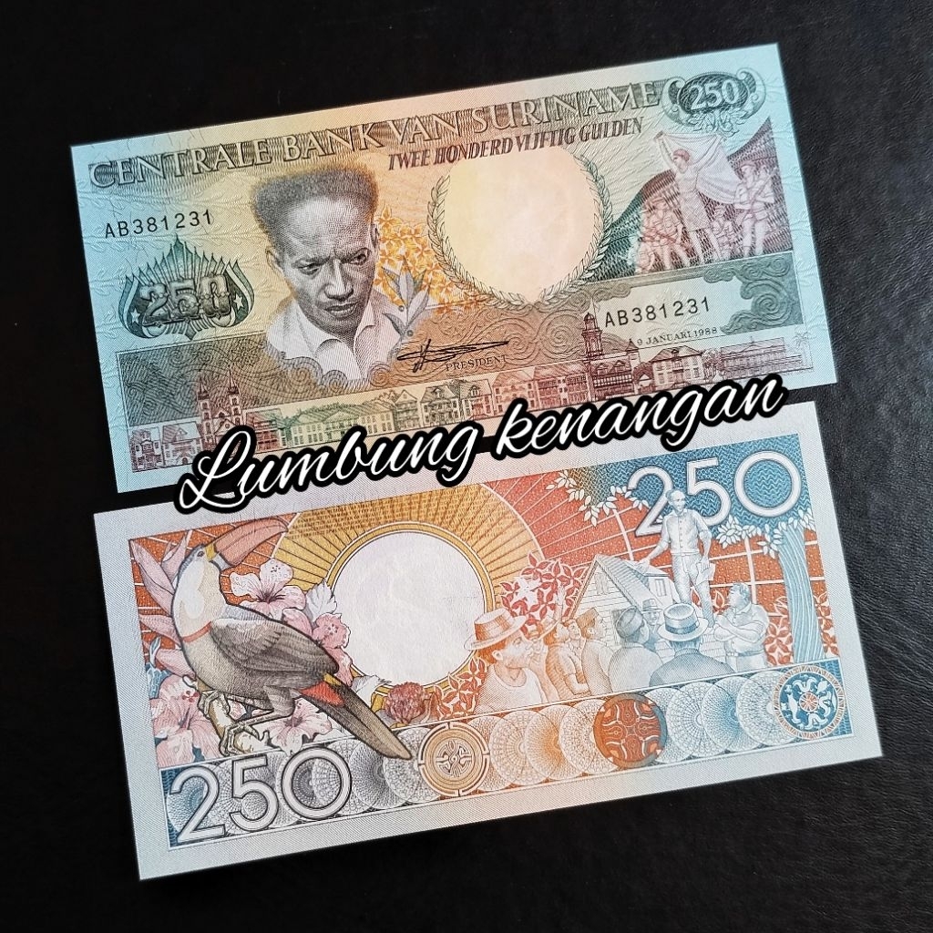 Uang asing Suriname 250 Gulden