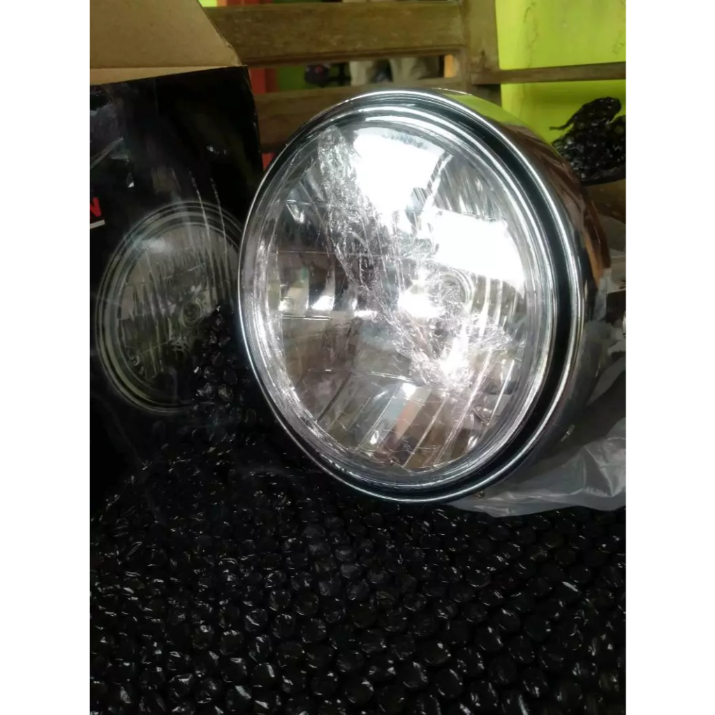 reflektor lampu depan ninja ss old lama bulat original copotan