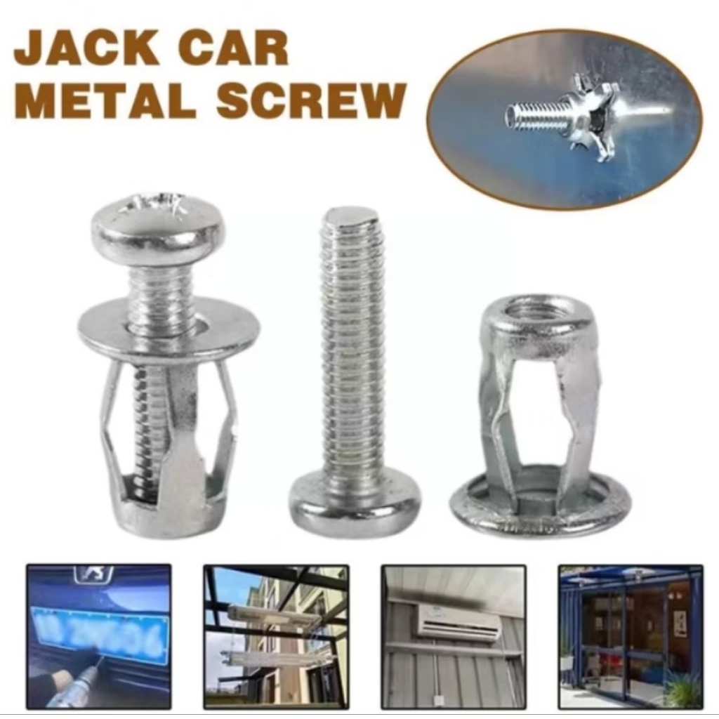 1 PCS Jack Nut Rivet Plat Metal - Mur Baut Sekrup Fisher Ukuran M4 M5 M6 M8/