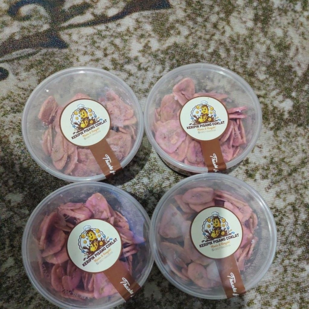 keripik pisang coklat lumer varian rasa