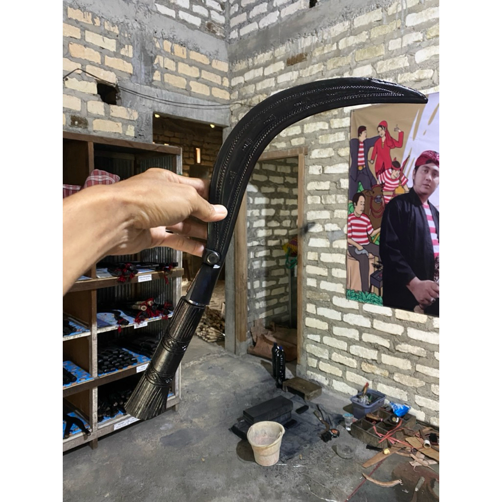 arit rumput asli Madura ukuran 60cm +sarung