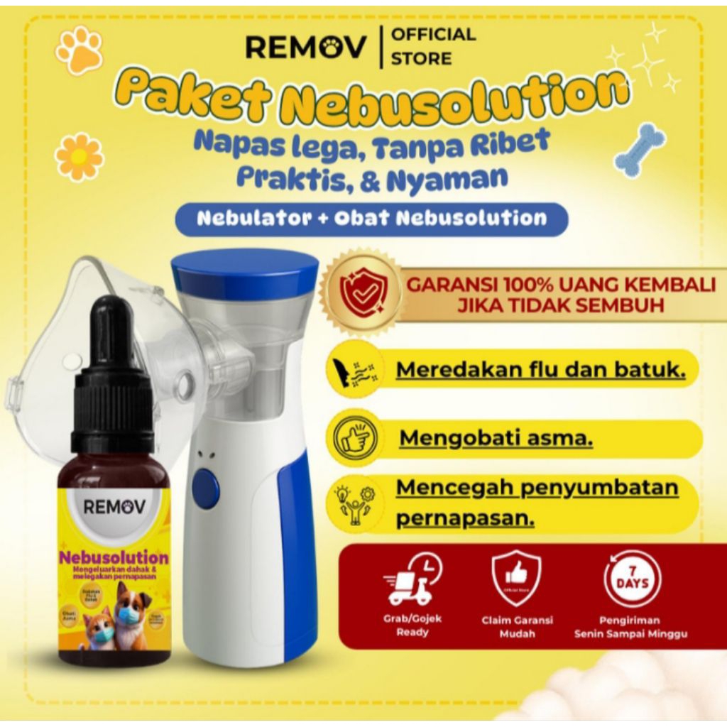 Remov nebulizer alat uap untuk kucing & anjing