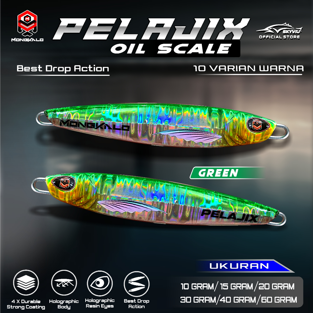 Mongkalo Pelajix Minyak noGID noMotif Candy 20 Hijau