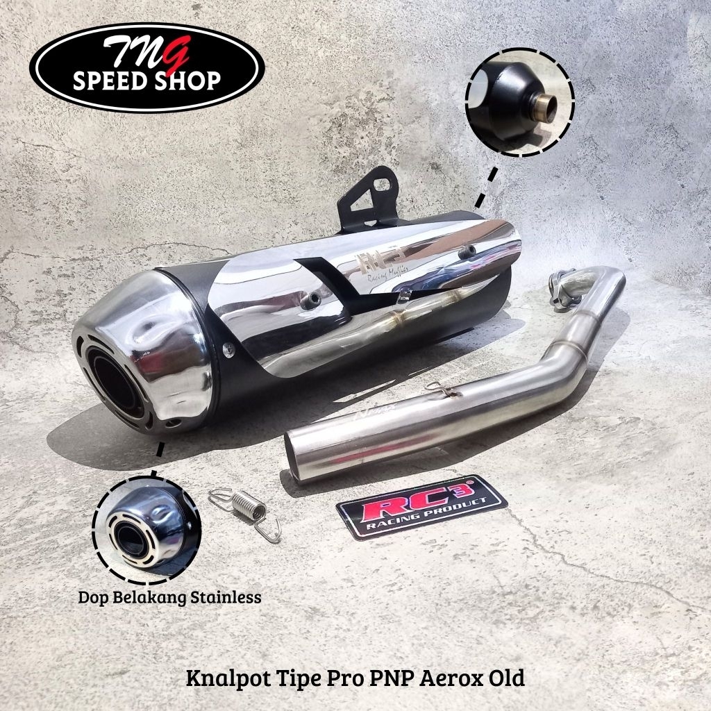 KNALPOT MATIC STARBOK STANDAR RACING RC3 RACING AEROX 155 VVA OLD TIPE PRO TERMURAH TERBAGUS HIGH TO