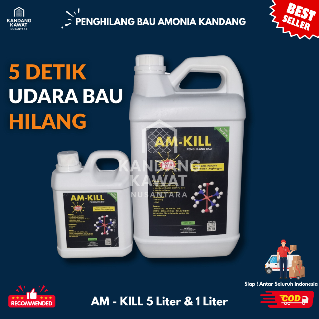 AM KILL - Disinfektan Penghilang Bau Amonia / Bakteri / Penghilang Bau Limbah Kotoran Hewan Ternak -